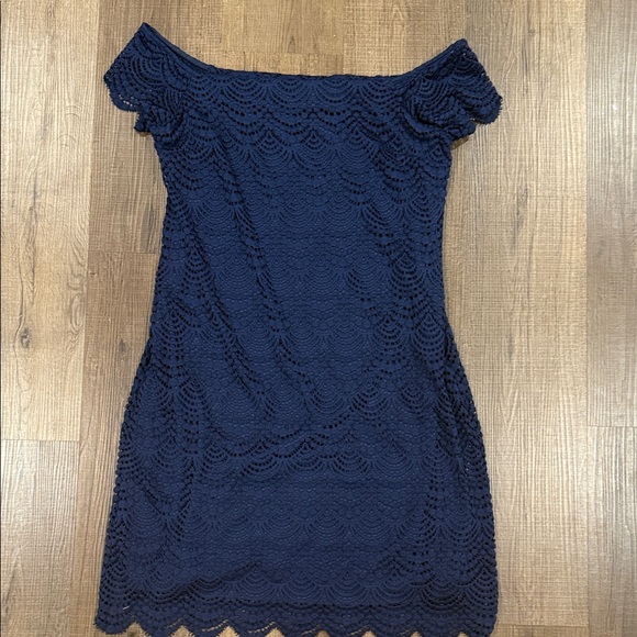 Lilly Pulitzer Jade navy lace dress - Picture 3 of 12